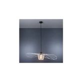 Vivense Ayşin Şapka Endüstriyel Avize, Beyaz Siyah, Çap 80 cm