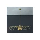 Vivense Ayşin Şapka Endüstriyel Avize, Eskitme Gold, Çap 80 Cm Altın
