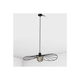 Vivense Ayşin Şapka Endüstriyel Avize, Siyah, Çap 60 Cm Siyah