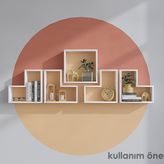 Vivense Beyaz Elitra Duvar Rafı