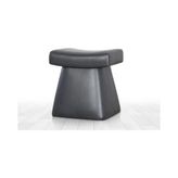 Vivense Dambert Deri Puf, Siyah