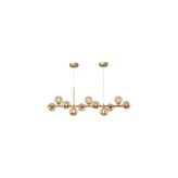 Vivense Eskitme Gold Kasalı Onbirli Avize, Bal Camlı