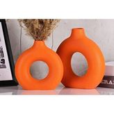 Vivense İkili Halka Vazo Set, Orange Turuncu