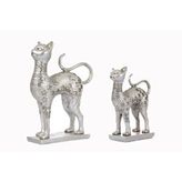 Vivense İkili Kedi Biblo Silver Gümüş