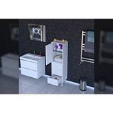 Vivense İlkim Alt Modül Çekmece Üst Modül Kapak Banyo Dolabi 45 Cm Beyaz