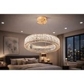 Vivense Larin Kristal Avize, 50 Cm Altın