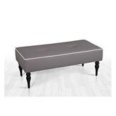 Vivense Lungo Deri Bench Puf, Gri