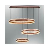 Vivense Özcan Aydınlatma Pırıltı 3'lü Avize 40+60+80 Kahve, 2732-3A-4 - 80 cm x 100 cm x 120 cm - Kahverengi