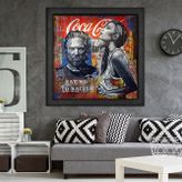 Vivense Pop Yağlı Boya Dokulu Ahşap Tablo