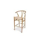 Vivense Wishbone Ahşap Bar Tabure Krem