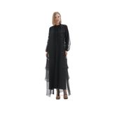 Vivian Kat Kat Tüllü Işlemeli Abaya