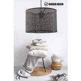 Vivido Abajur Wicker Siyah-beyaz Hasır Sarkıt Avize