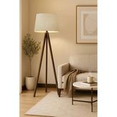 Vivido Home Ceviz Dora Bej Ahşap Lambader