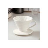Vivien Home Beyaz V60 02 Dripper Seramik Kahve Demleme Ekipmani Filtre Kahve