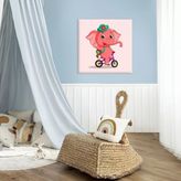 Vogloo Pembe Fil Bisiklette Kanvas Tablo