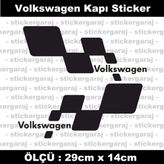 Volkswagen Sticker Yan Kapi Serit Tuning Model Set Etiket 2Li Siyah