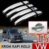 Volkswagen T5 Caravelle 2003 2010 Paslanmaz Çelik 4 Kapı Krom Kapı Kolu