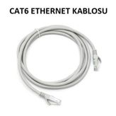 Voltaj CAT6 UTP Patch Kablo Ethernet Kablosu Gri Renk 10 Metre