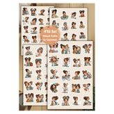 VORACRAFT 4'lü Tatlı Kız Sticker D00012