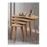 vovvahome MOON 4LÜ MDF AHŞAP ZİGON SEHPA - MEŞE