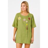 Vual (Tülbent)Mini Boy Yeşil Tunik Elbise