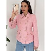 Vuntal Lüks Kruvaze Ceket - Pembe
