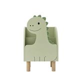 Vuvito Dinozor Ahşap Montessori Kitaplık - Yeşil
