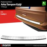 Vw Caddy 4 Krom Arka Tampon Eşiği 2021 Üzeri