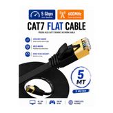 Vwin Cat7 İnternet Kablosu 5 Metre Flat Yassı Ethernet Cable 600 Mhz U/Ftp Patch Lan 10 Gbps