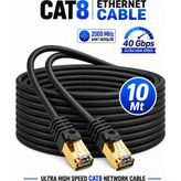 Vwin Cat8 Ultra Hızlı (10 Metre) 40 Gbps 2000 Mhz Internet Kablosu Premium Ethernet Cable