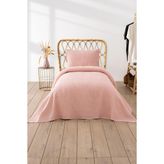 Waffle Tek Kişilik Pike Seti Pudra 160X220 cm - Çok Renkli - 1 x 32 x 27 cm