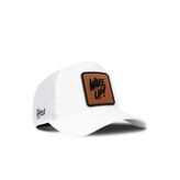 Wake Up Logolu Beyaz Trucker Şapka