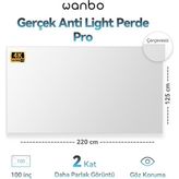 Wanbo Anti Light Pro Projeksiyon Perdesi 100 İnç 220 cm 125 cm Göz Koruma Özelliğiyle