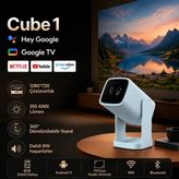 Wanbo Cube 1 Pro 350 ANSI Lümen Android TV 11.0 Full HD Mavi Taşınabilir Projeksiyon Cihazı