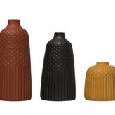 Warm Design 3'lü Set Porselen Vazolar