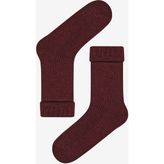 Warm Folded Bordo Soket Çorap