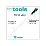 Weber Tools Extra Uzun Düz Uçlu Tornavida 30 x 300 MM