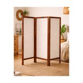Weblonya Ahşap Paravan Panel Kumaş Seperatör Paravan 5400 Beyaz 150 X 160