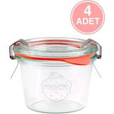 Weck 80 ml Cam Saklama Kavanozu 4 Adet