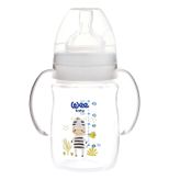 WEE BABY 483 SAFARİ PVC BİBERON GENİŞ AĞIZLI KULPLU 0-6 AY 150 ml