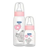 Wee Baby Kuplu PP Biberon 250 ML Pembe 2'li BULK