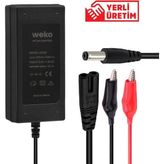 Weko 12.6 Volt - 3 Amper 5.5x2.5 Krokodil Uçlu Ledli Masaüstü Şarj Adaptörü