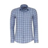 Wessi Mavi Kareli Slim-Fit Gömlek