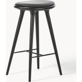 Westwing High Stool Meşe Bar Taburesi - Siyah