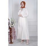 WHITE CORNER Elbise 1106 Bej - 3