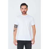 White Stone Beyaz Bisiklet Yaka Basic Erkek Tişört