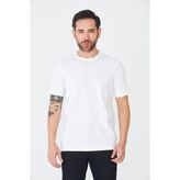 White Stone Beyaz Mikro Desenli Erkek Basic Tişört