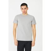 White Stone Gri Basic Bisiklet Yaka Erkek T-Shirt