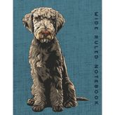 Wide Ruled Notebook: Liver Bedlington Terrier Dog