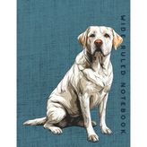 Wide Ruled Notebook: White Labrador Retriever Dog